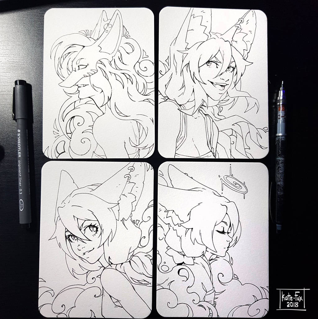 Fox ink arts by Kate-FoX on DeviantArt