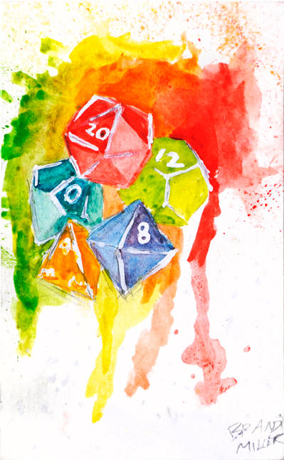 Rainbow Dice by brandimillerart