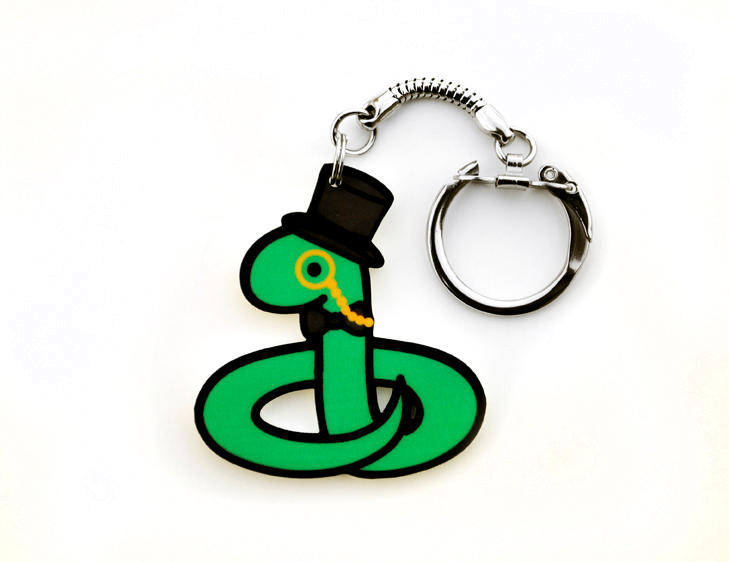 Dapper Snake Keychain by brandimillerart