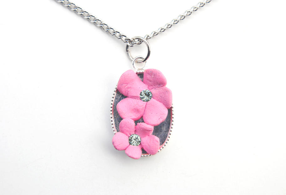 Cherry Blossom Necklace 01 by brandimillerart