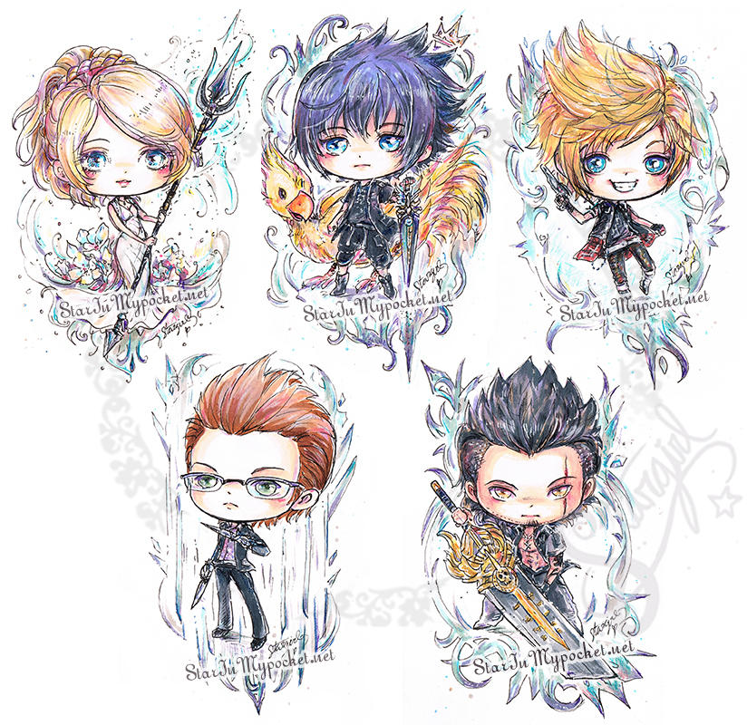 Final Fantasy XV Chibi by StarMasayume