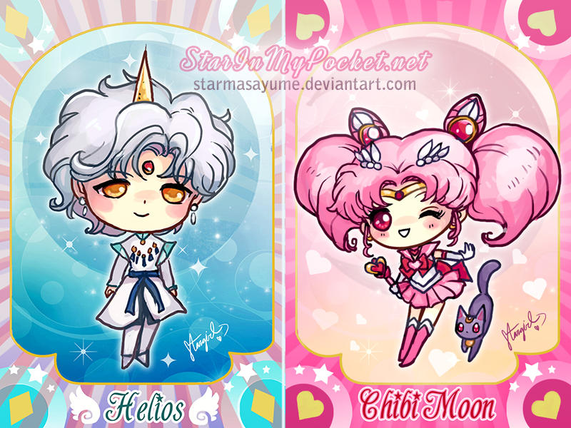 Sailor Chibi Moon and Helios by StarMasayume