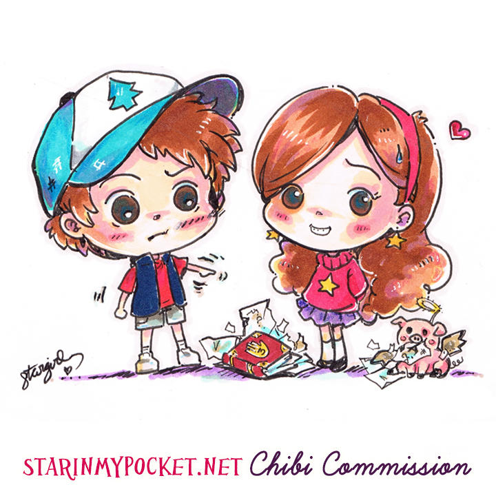 Gravity Falls Mabel and Dipper by StarMasayume