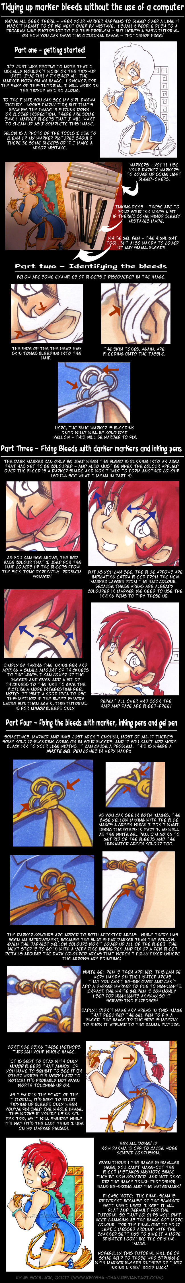 Fixing Marker bleeds tutorial by KeyshaKitty