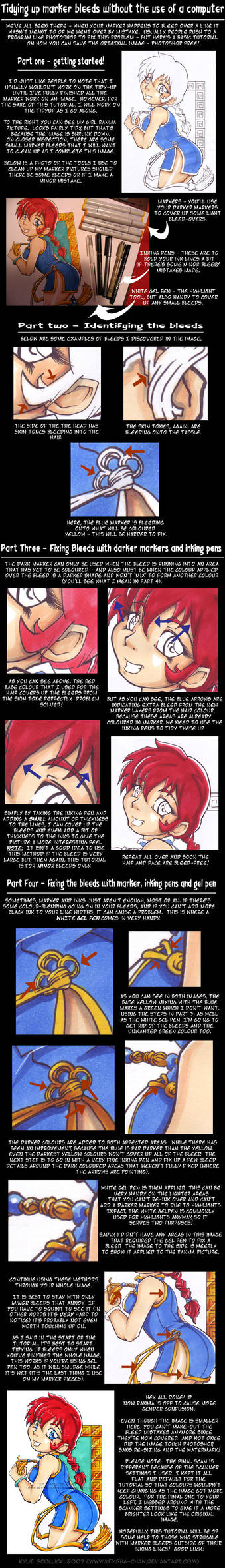 Fixing Marker bleeds tutorial by KeyshaKitty