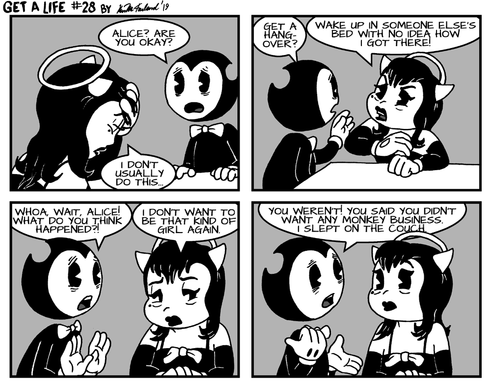 Bendy and Alice Angel in: Get A Life 27 by Negaduck9 on DeviantArt