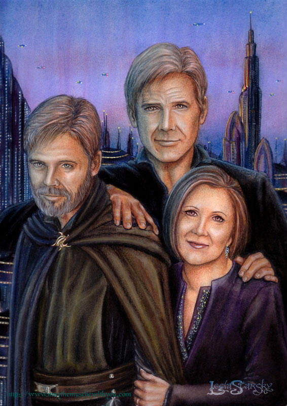 Older Star Wars Trio by leelastarsky