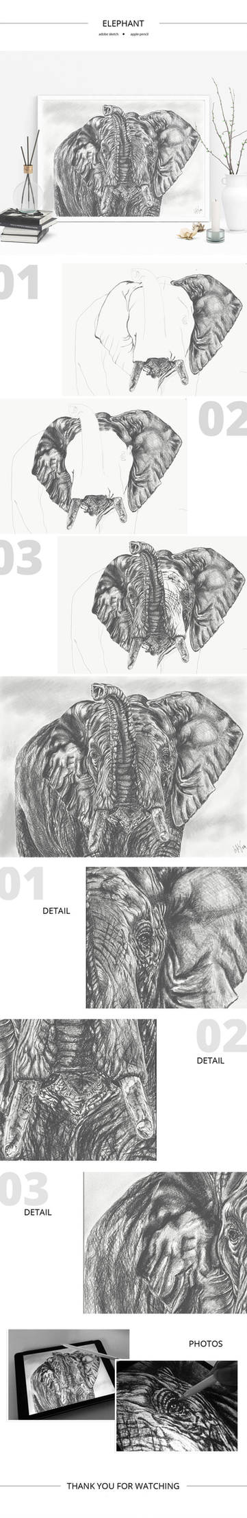 Elephant sketch by Lifety