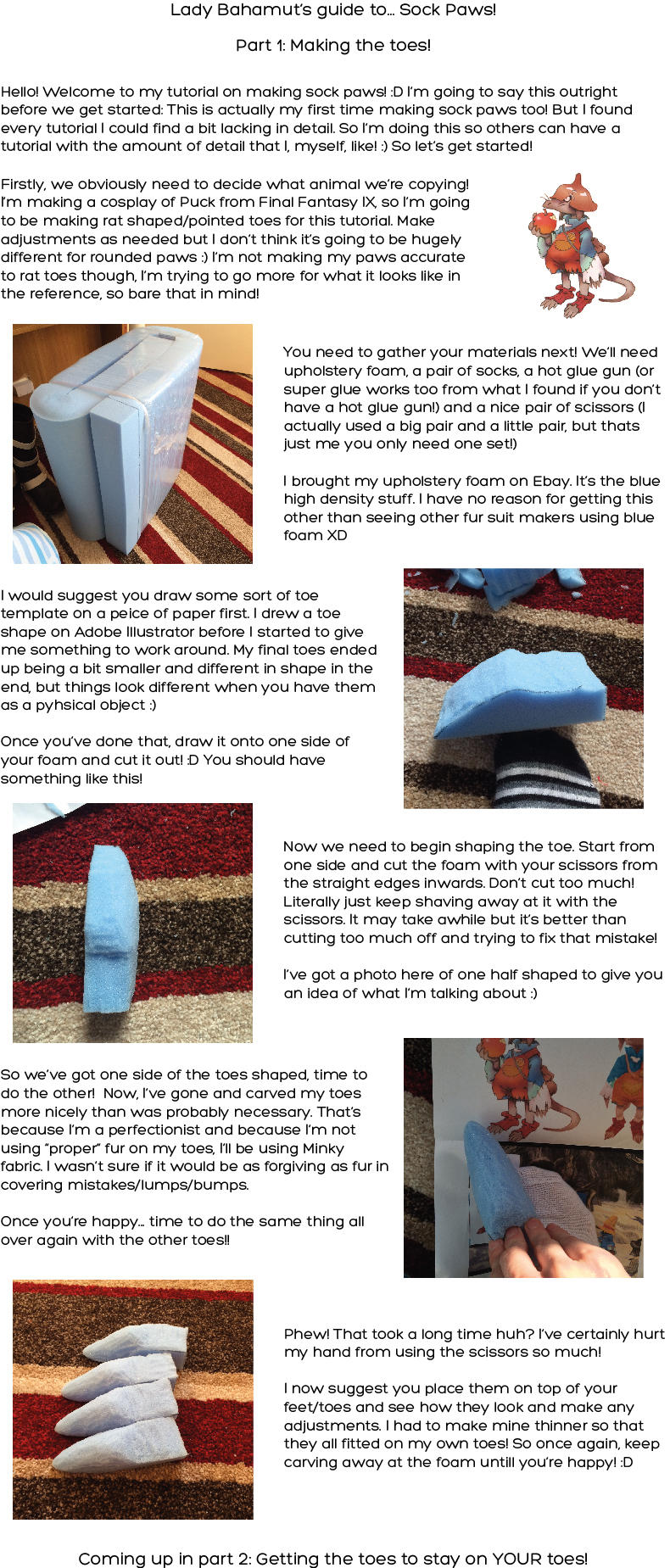 Sock paw tutorial Pt1 by Bahamut50