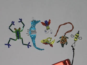 animal bead charms by Ayuna-chan