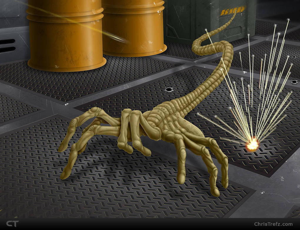 Facehugger by chris-illustrator