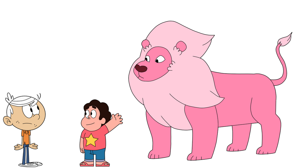 Lincoln babysits Steven's Lion by SunlightFlare