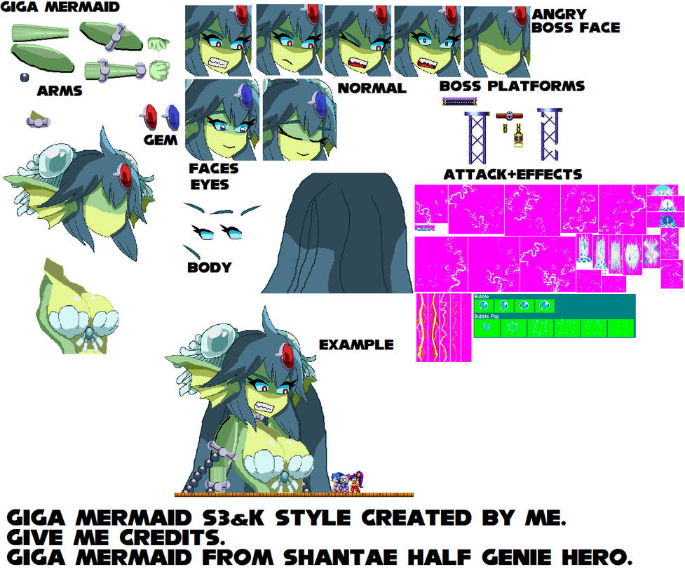 Shantae Giga Mermaid Art
