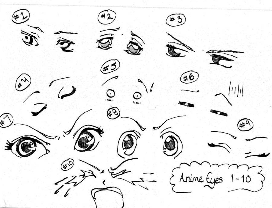 Animemanga Eyes Reference 1 10 By Rebirthatdusk On Deviantart