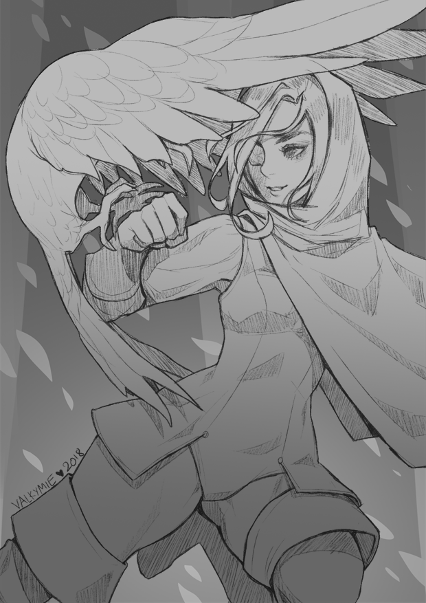 Inktober2018 #5 | Human Ranger by Valkymie