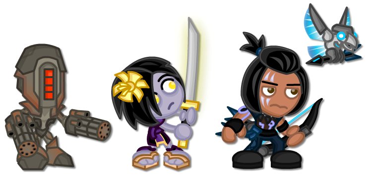 KI Chibis: Kilgore, Shin Hisako, Eagle by LegendaryFrog