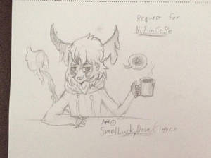 Just let me drink my coffee in peace! (SKETCH) by Maechi-Toff Just let me drink my coffee in peace! (SKETCH) by Maechi-Toff