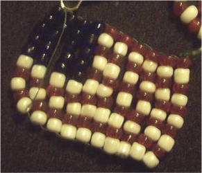 Patriotic Beaded Flag by kissableangel