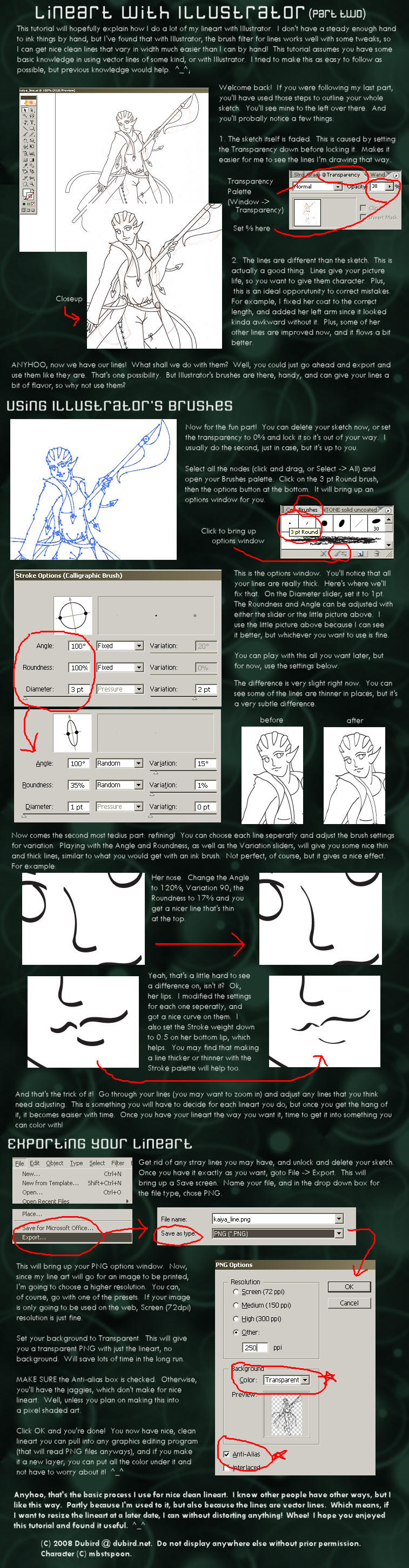 Illustrator Lineart Tut PT2 by dubird