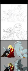 Full Metal Alchemist: Process by digitalninja