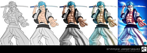 Tutorial - Color Process - Grimmjow by digitalninja