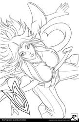 Line Art - Rangiku by digitalninja
