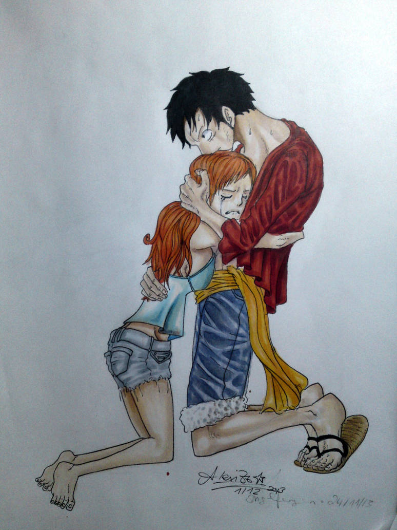 Luffy X Nami Holding You Tight By Onepiecerin On Deviantart