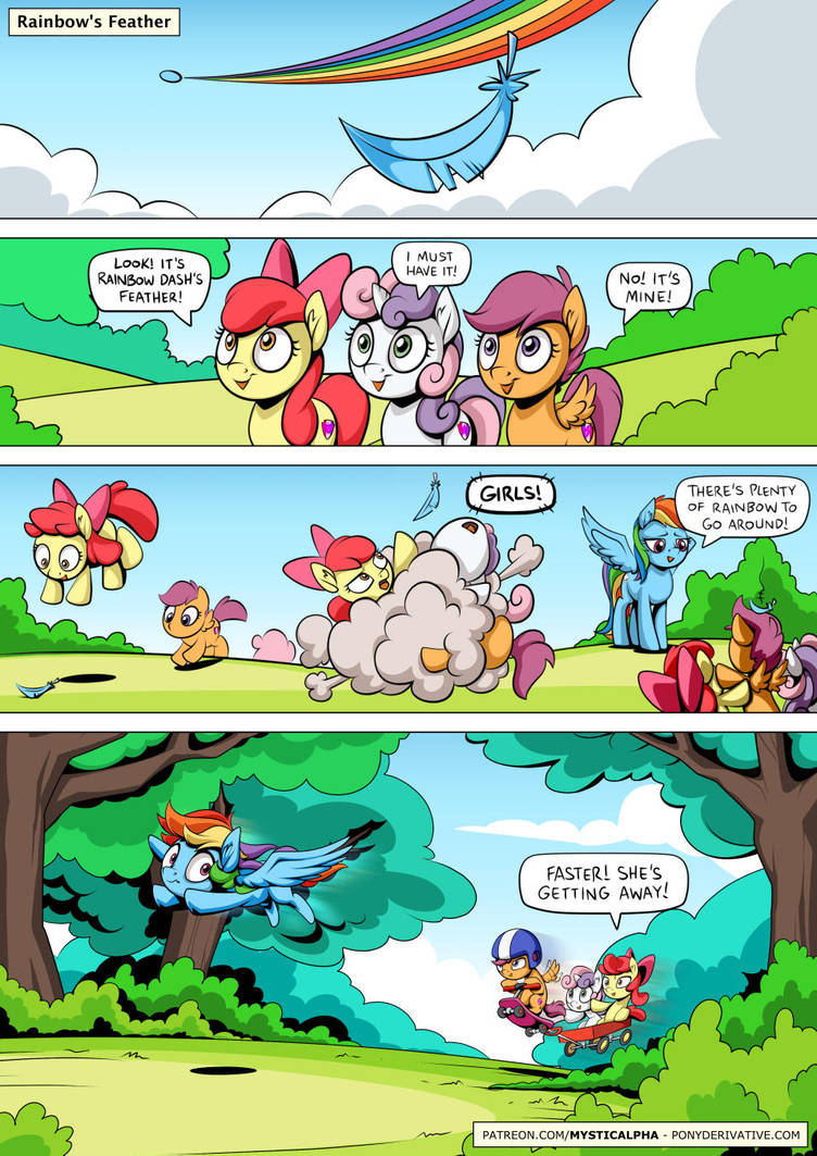 Rainbow's Feather by mysticalpha