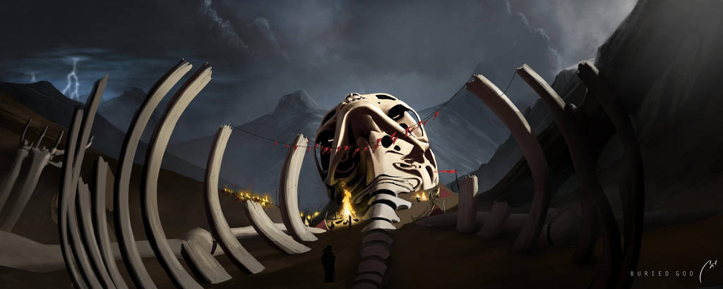 Buried God-o by xistenceimaginations Buried God-o by xistenceimaginations