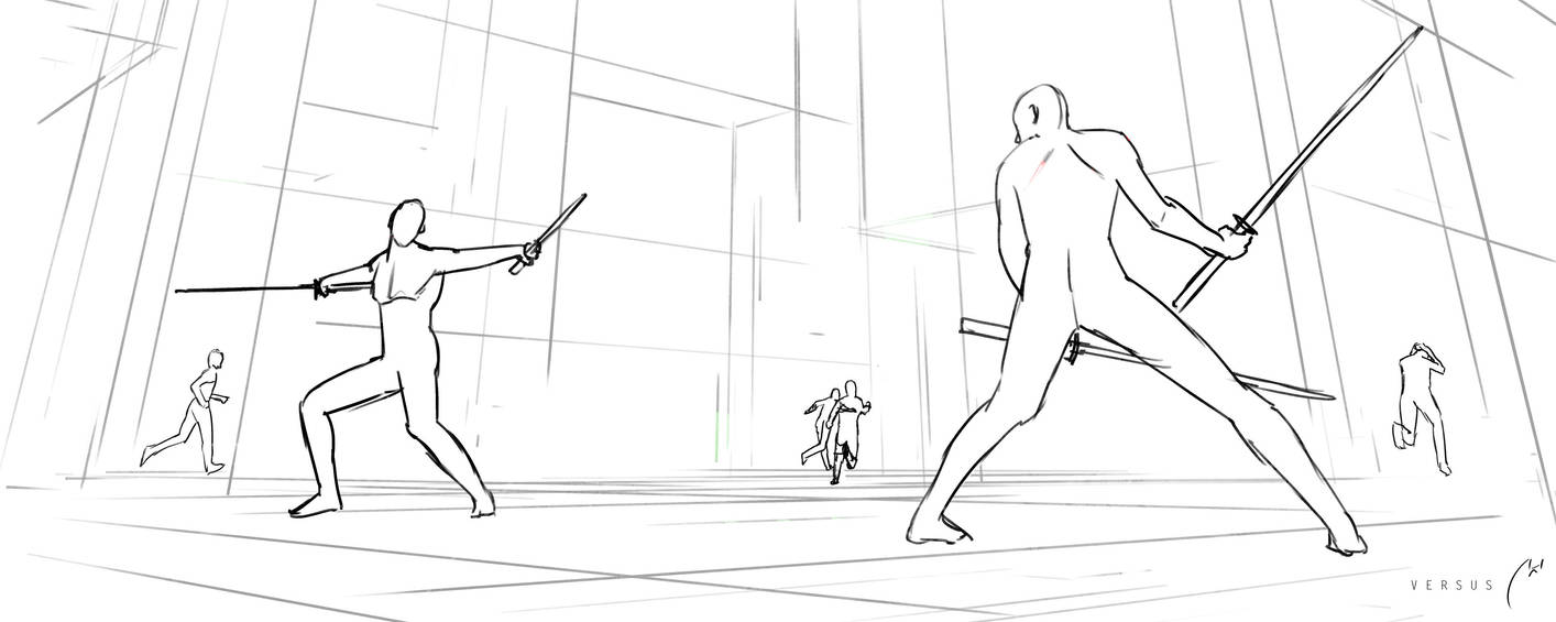 Versus (work in progress: line art) by xistenceimaginations Versus (work in progress: line art) by xistenceimaginations