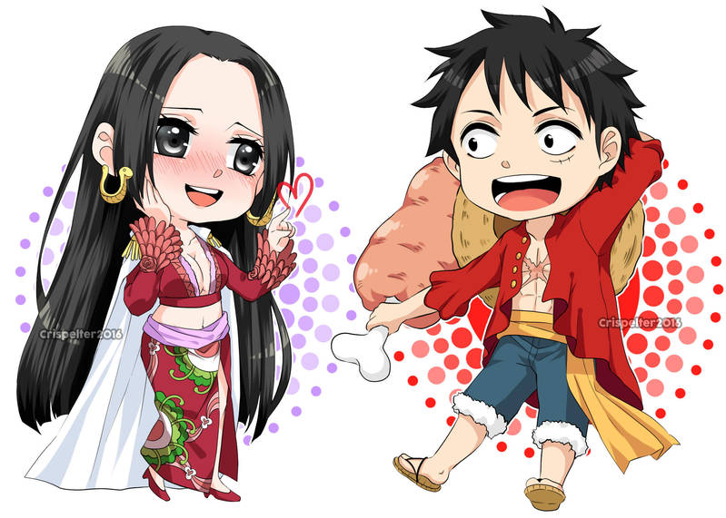 Boa Hancock and Luffy by Crispelter on DeviantArt
