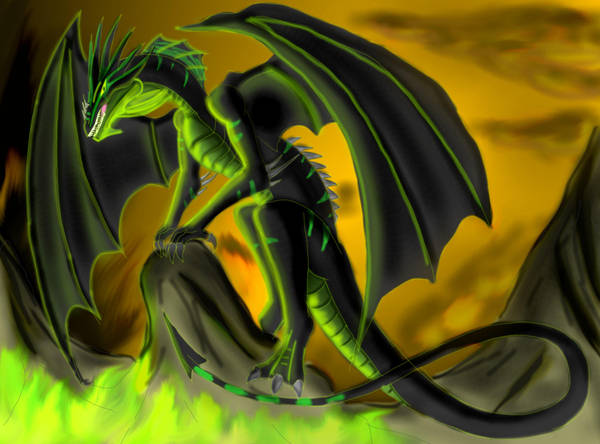 Raving Dark the Black Dragon by Lord-Lavrahtheen