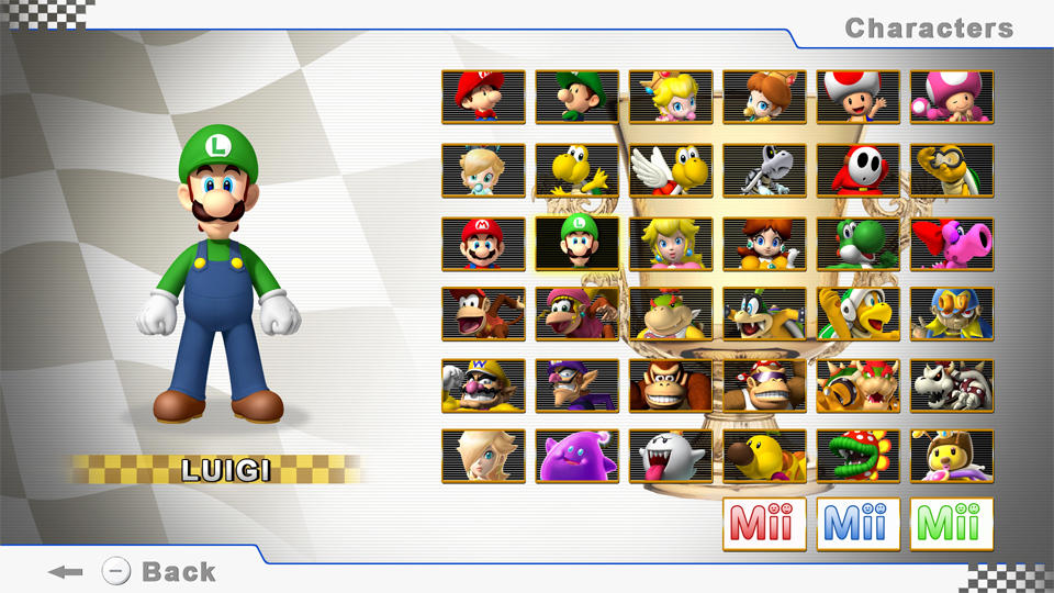 mario kart wii custom characters