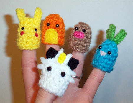 Pokemon Finger Puppets by happysquidmuffin
