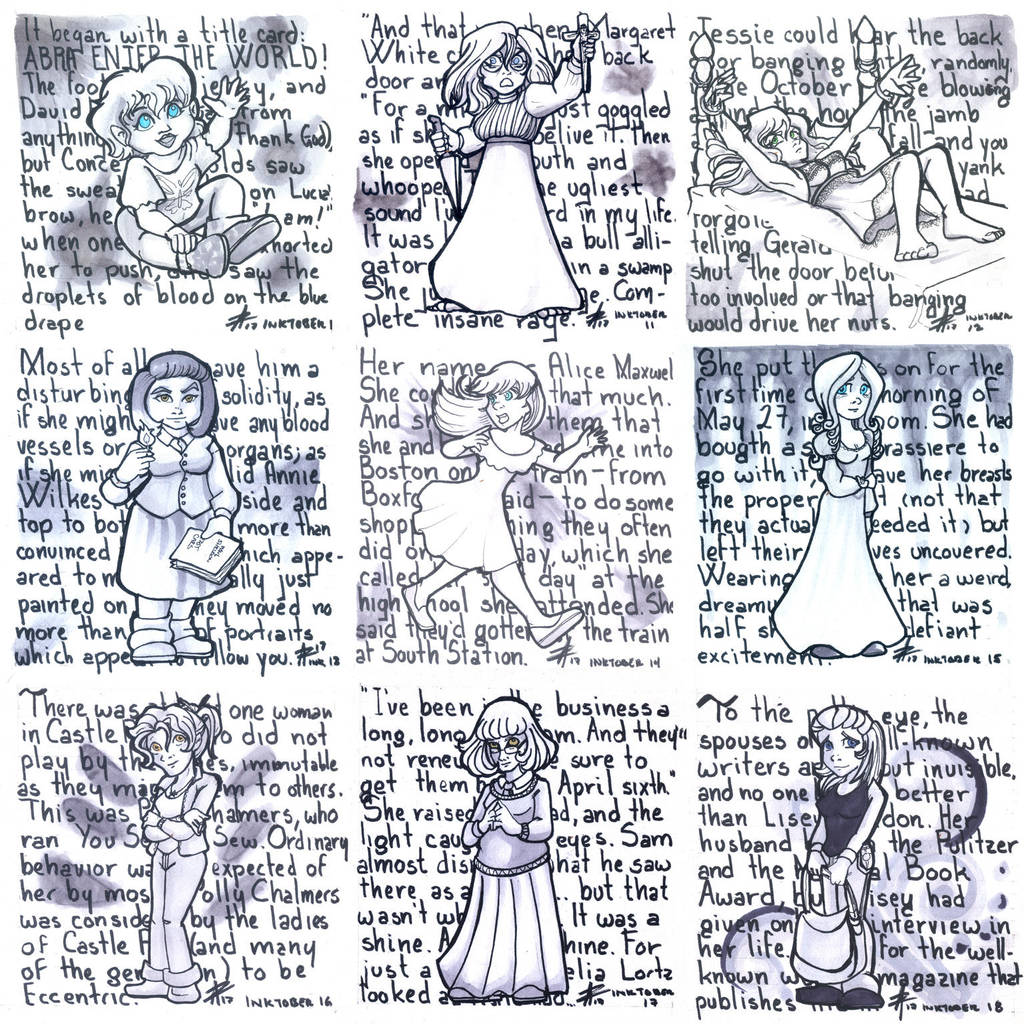 Inktober 2017: Stephen King's ladies part 2 by luxshine