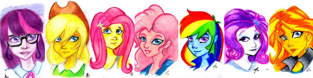 Equestria Girls Portraits by luxshine