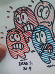 PAC Man ghosts by GreenUnicornArt