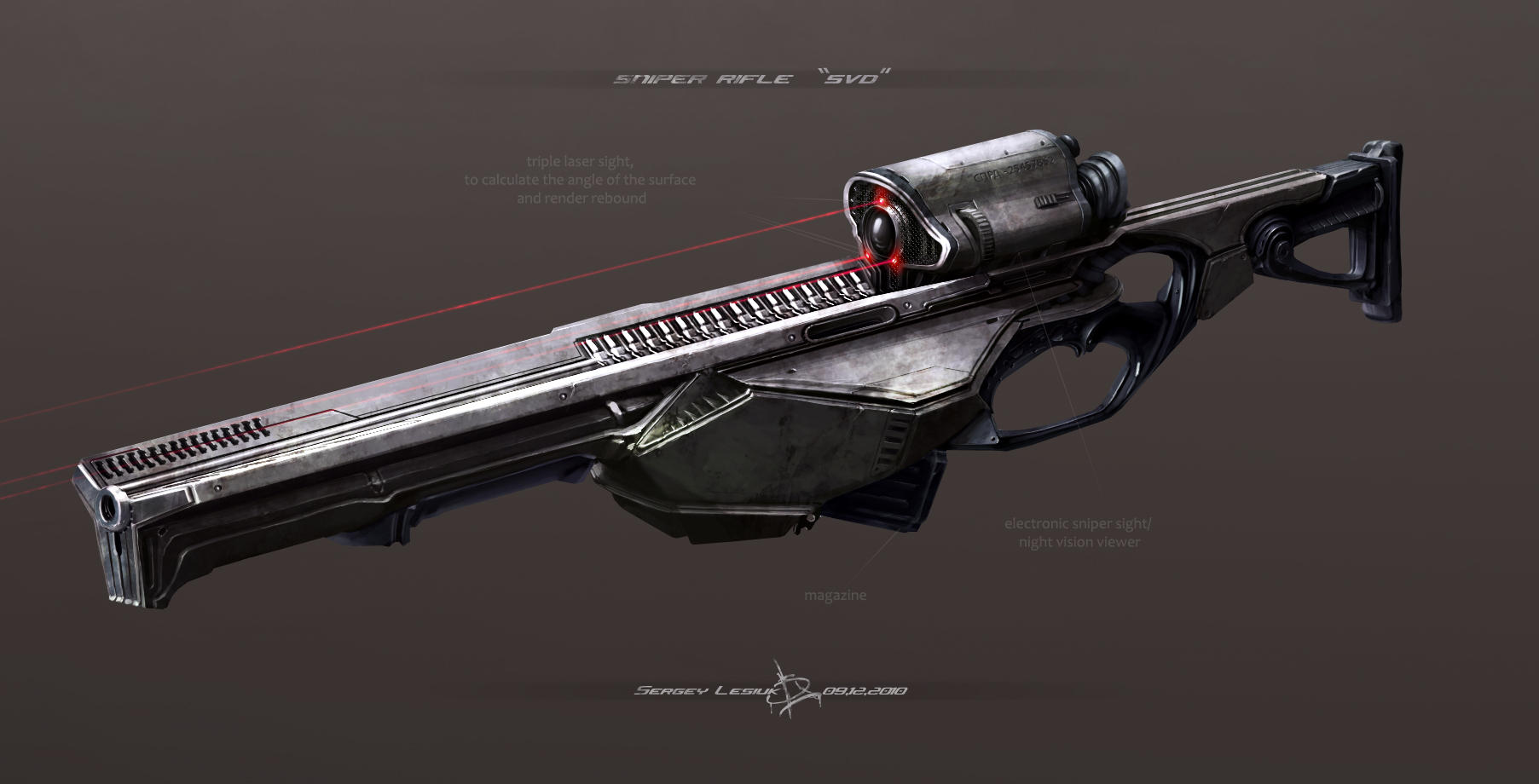 sniper rifle SVD by Sergey-Lesiuk