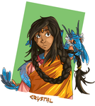 Crystal and a flying gecko by Seikame