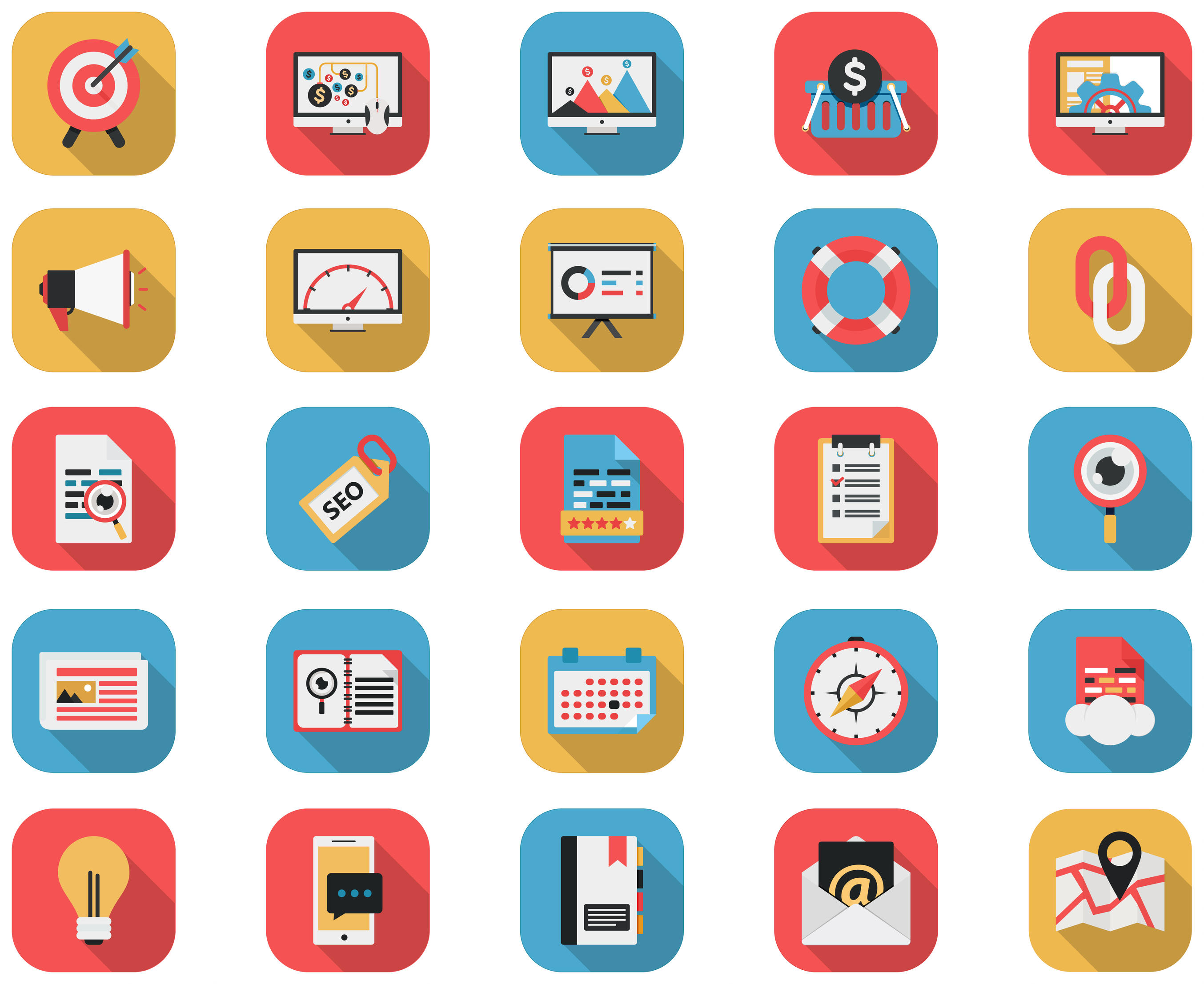 Flat Icons SEO AND Web Icons By CURSORCH On DeviantArt