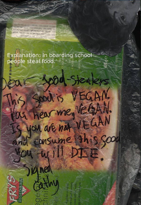 Vegan threats by no-children