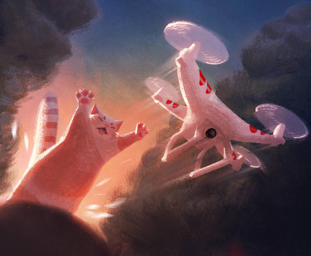 Attack On Cat by jingsketch