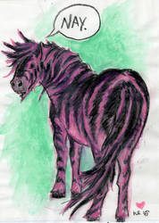 Pink Zebra by pinupsbykeeegan
