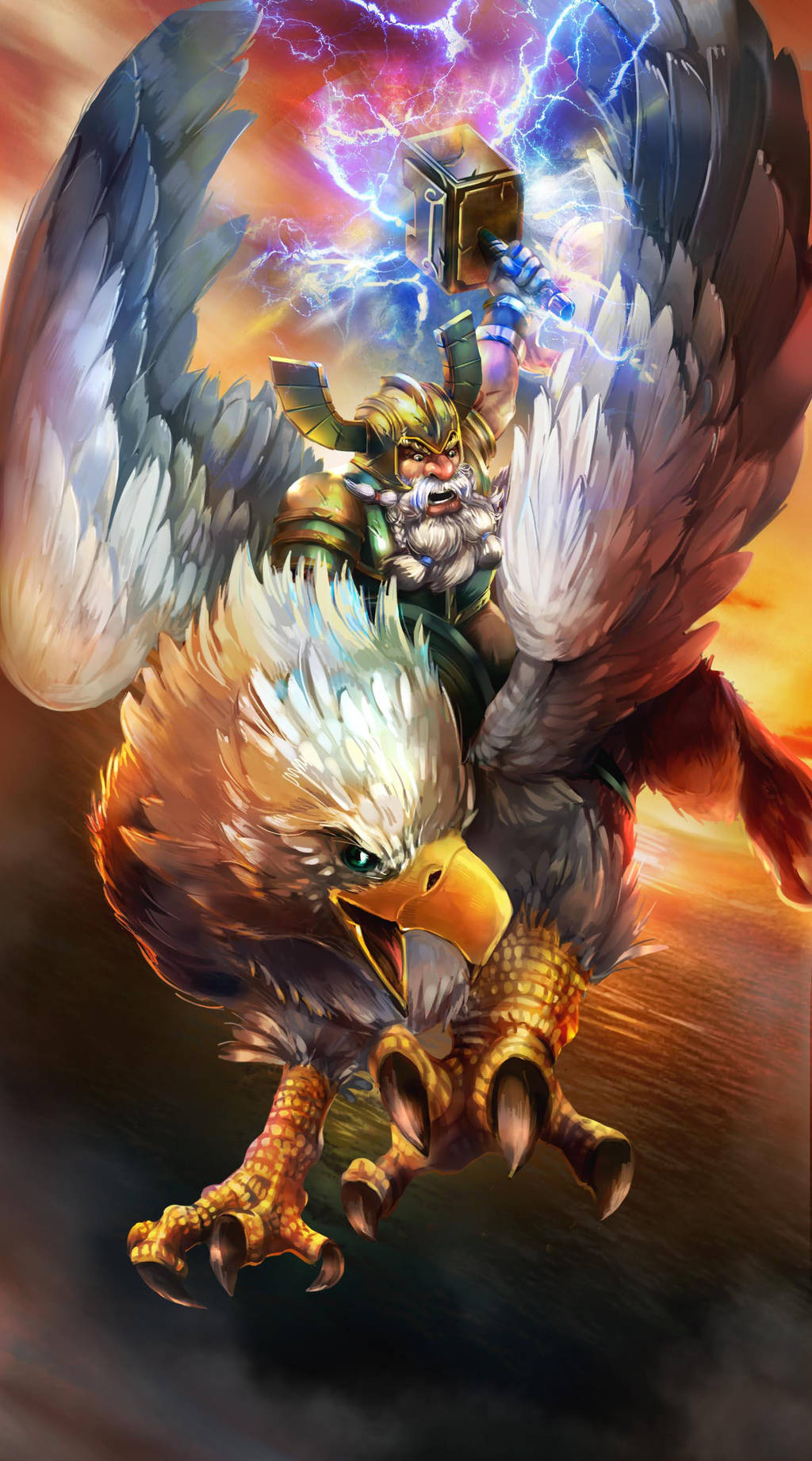 Griffinrider from Petagon by OrionArtsStudio