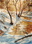Frozen river by sezarka