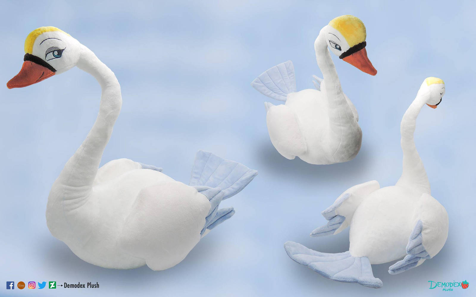 The swan princess Plush by DemodexPlush