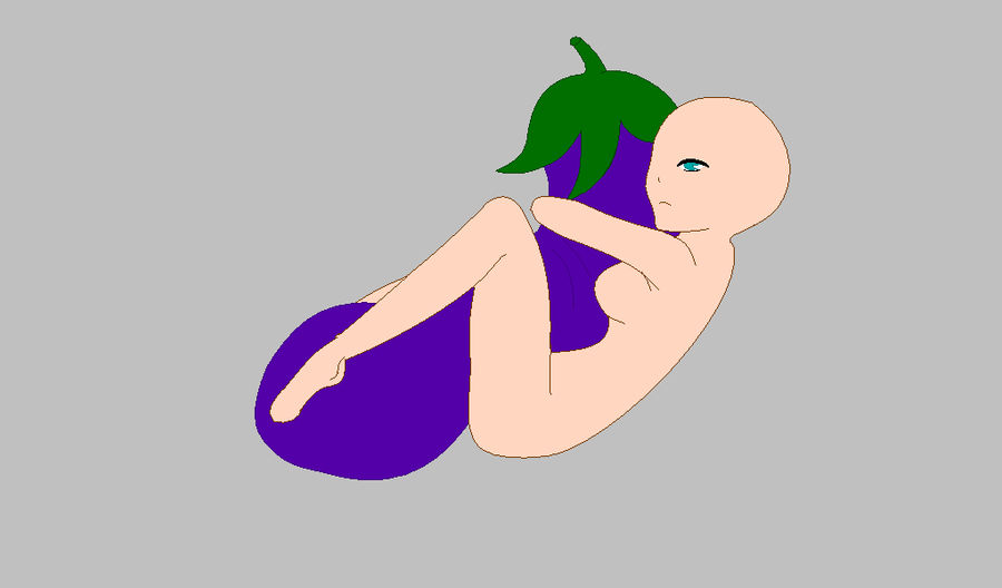 Eggplant Plushie Base by AlanaLayce