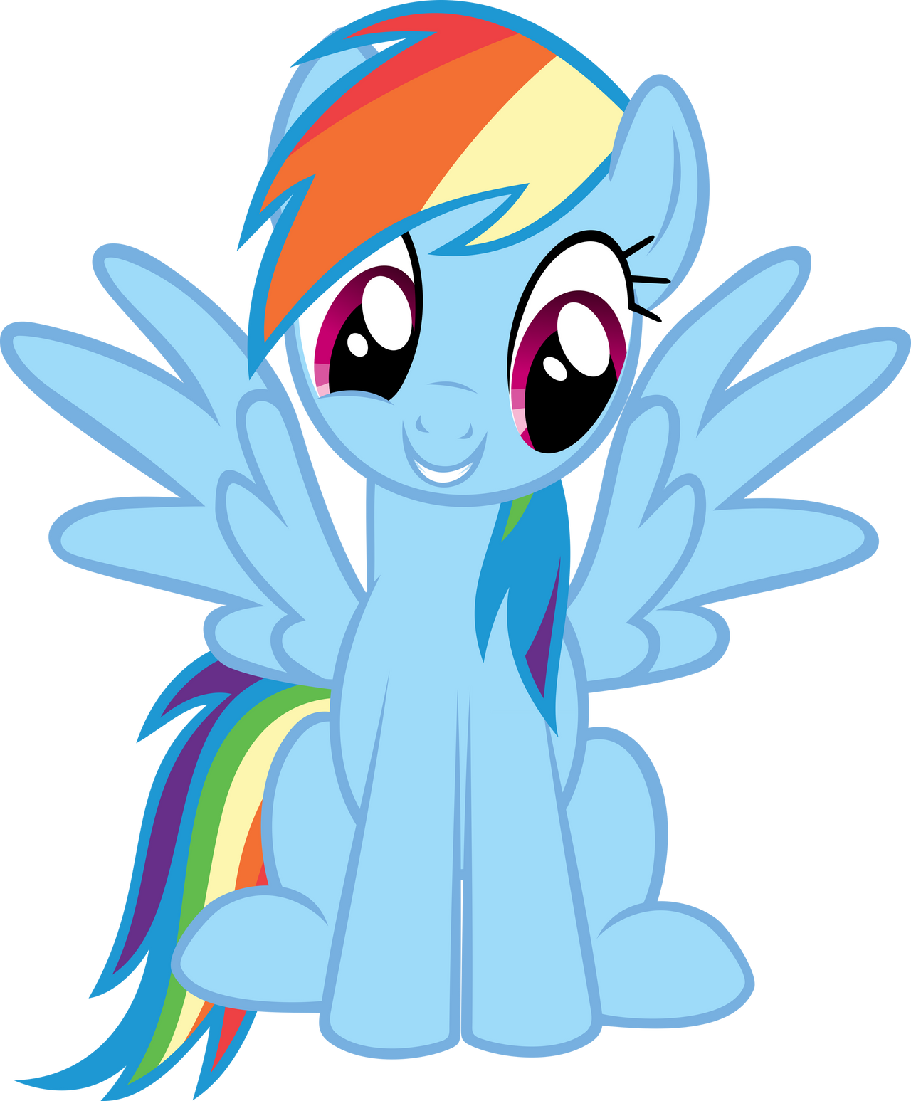 Rainbow Dash Happy by krazy3