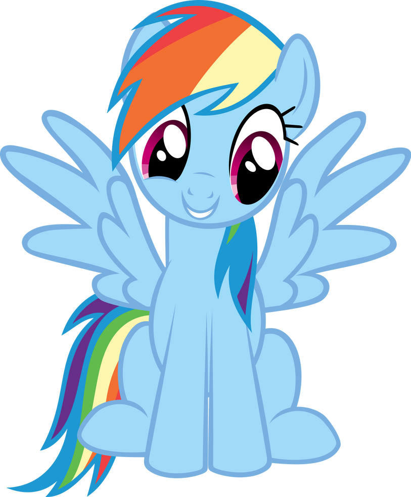 Rainbow Dash Happy by krazy3