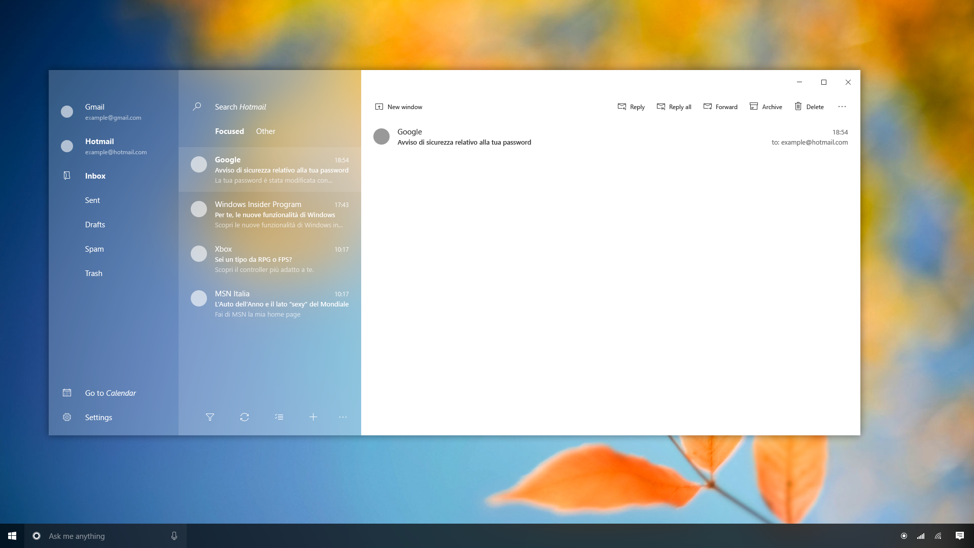 Mail App - Windows 10 Project Neon Concept by SamuDroid